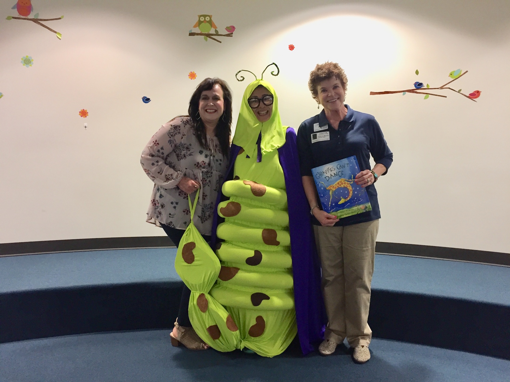CWJF members pose during Baxter the Bookworm Event for preschoolers